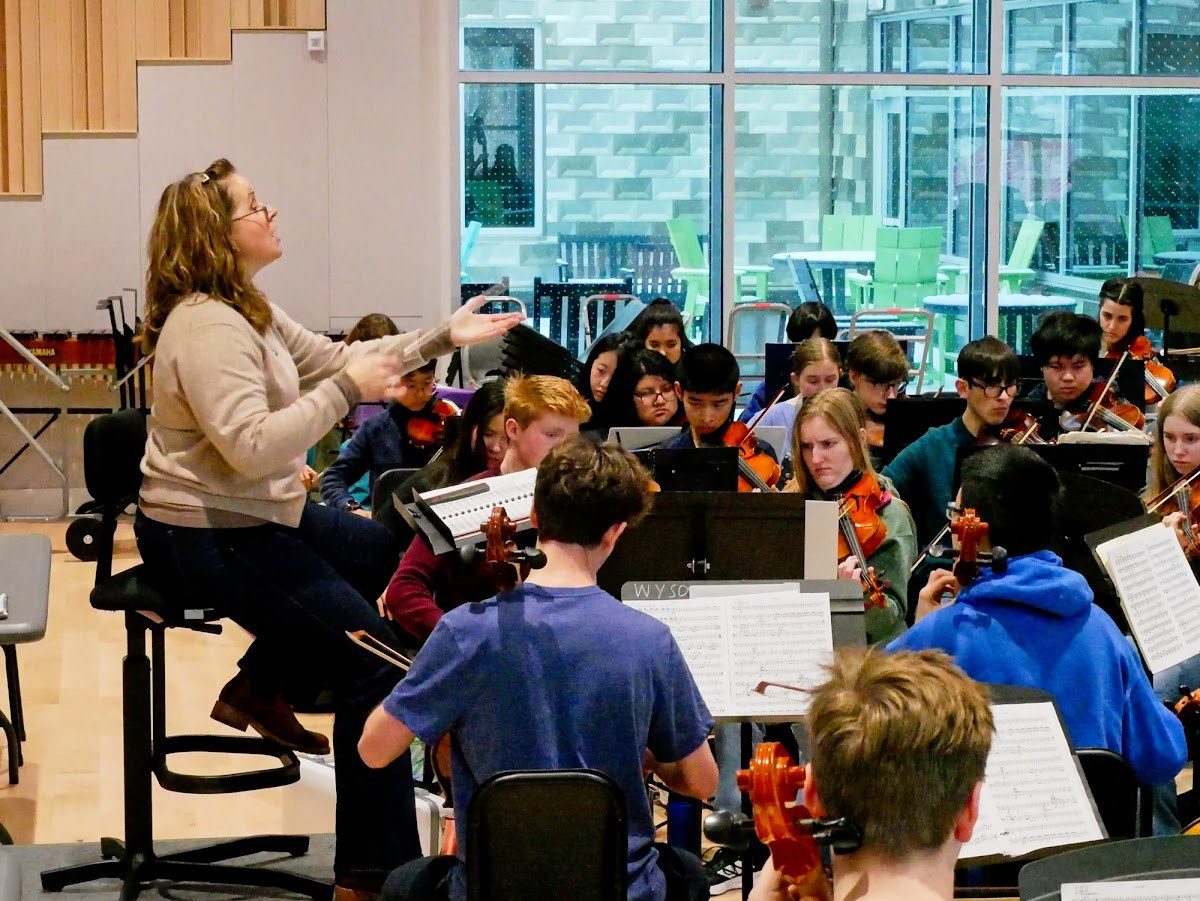 WYSO Philharmonia musicians rehearsing at the WYSO Center for Music